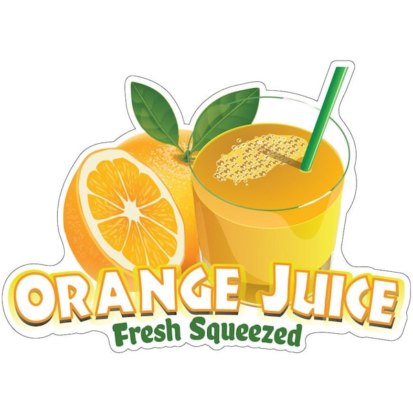 Signmission Orange Juice Decal Concession Stand Food Truck Sticker, 8" x 4.5", D-DC-8 Orange Juice19 D-DC-8 Orange Juice19 - main